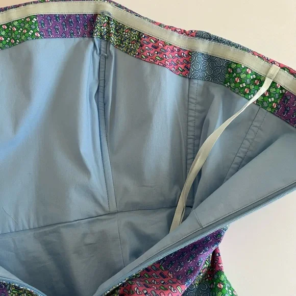 VINEYARD VINES Strapless Patchwork Mini Dress in Pastel Multi - Picture 9 of 12